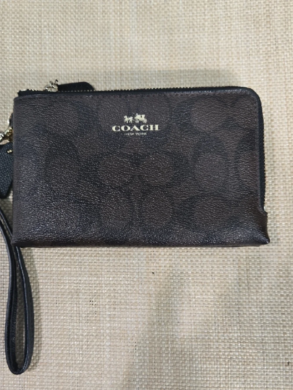 Coach Brown & Black Double Zip Wristlet - Picture 10 of 10
